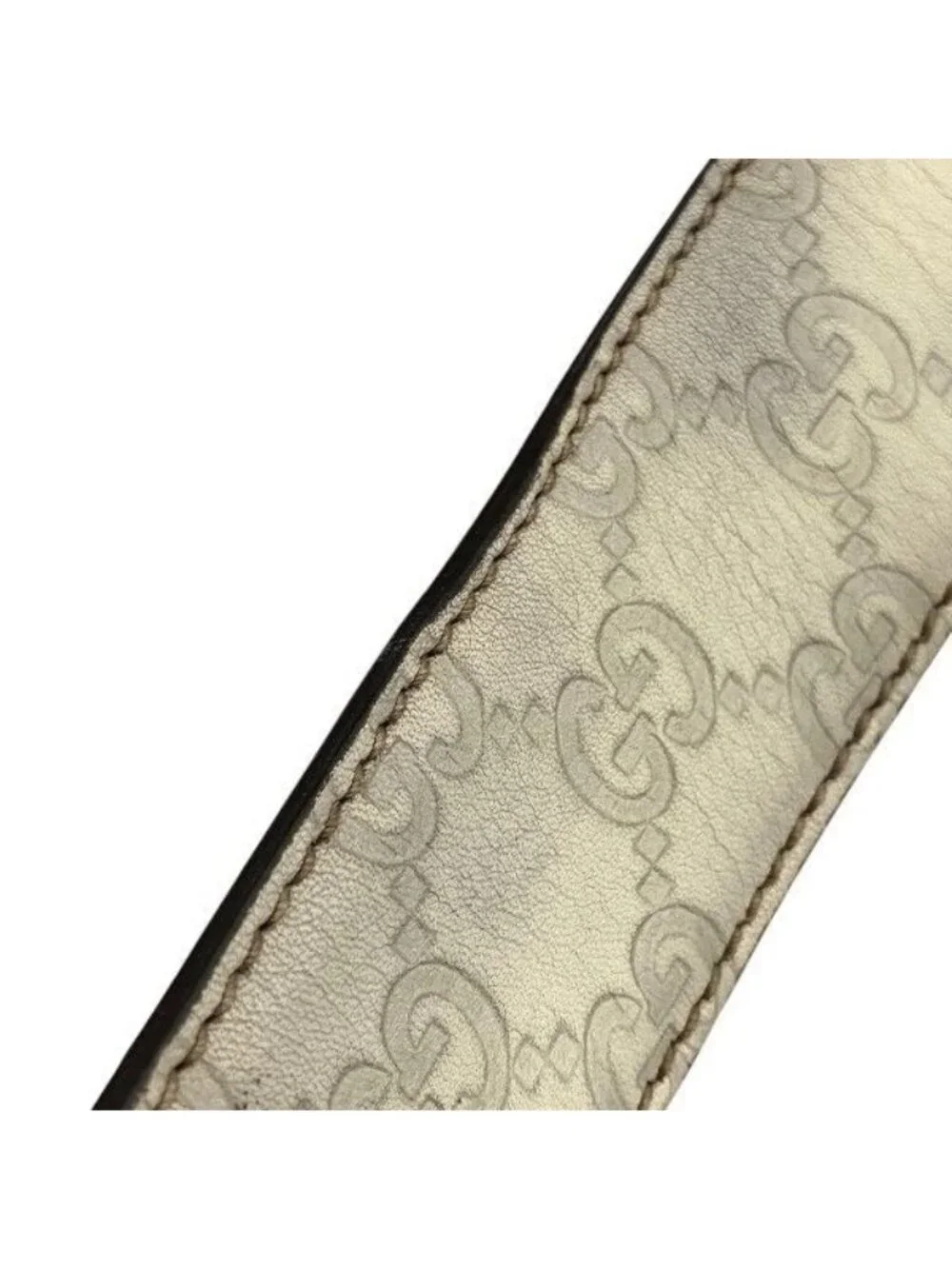 Gucci Interlocking Ivory Belt - Picture 8 of 9